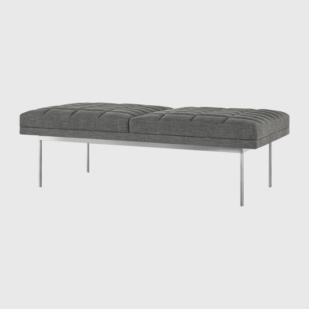 Tuxedo Component Lounge Bench, 2 Cushion, Grey