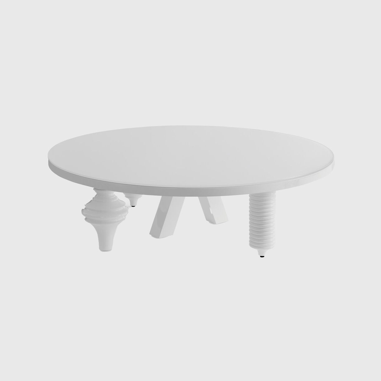 Showtime Low Round Table, White