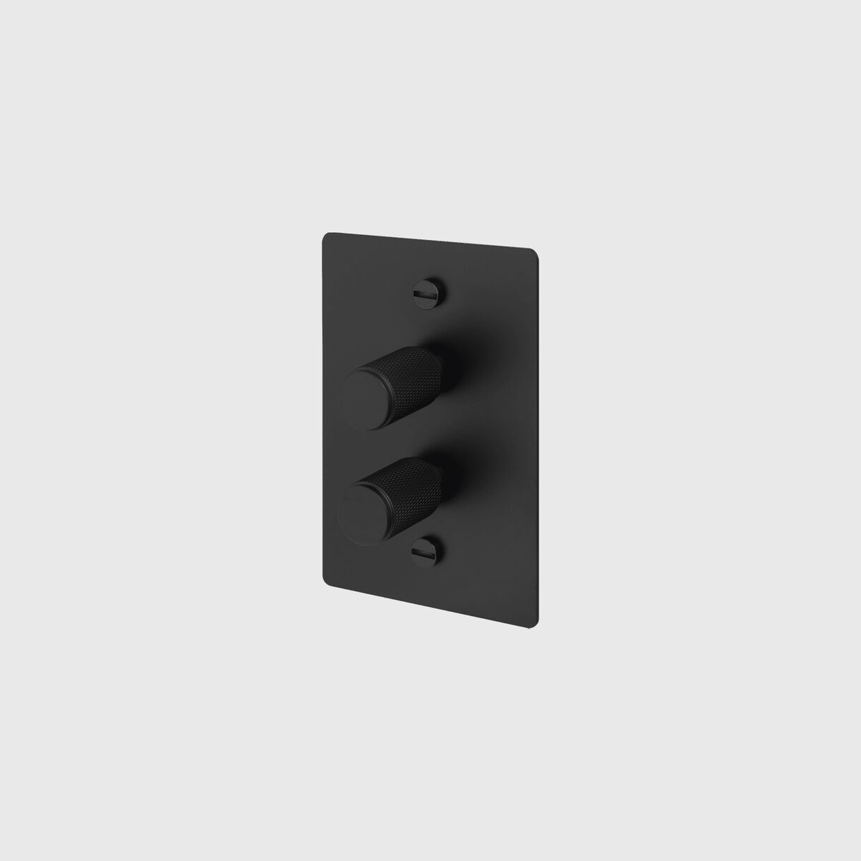 2G Dimmer Switch, Cross, Vertical, Black