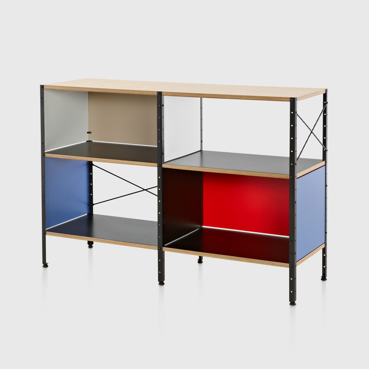 Eames Storage Unit, 2x2, Multicolour & Black