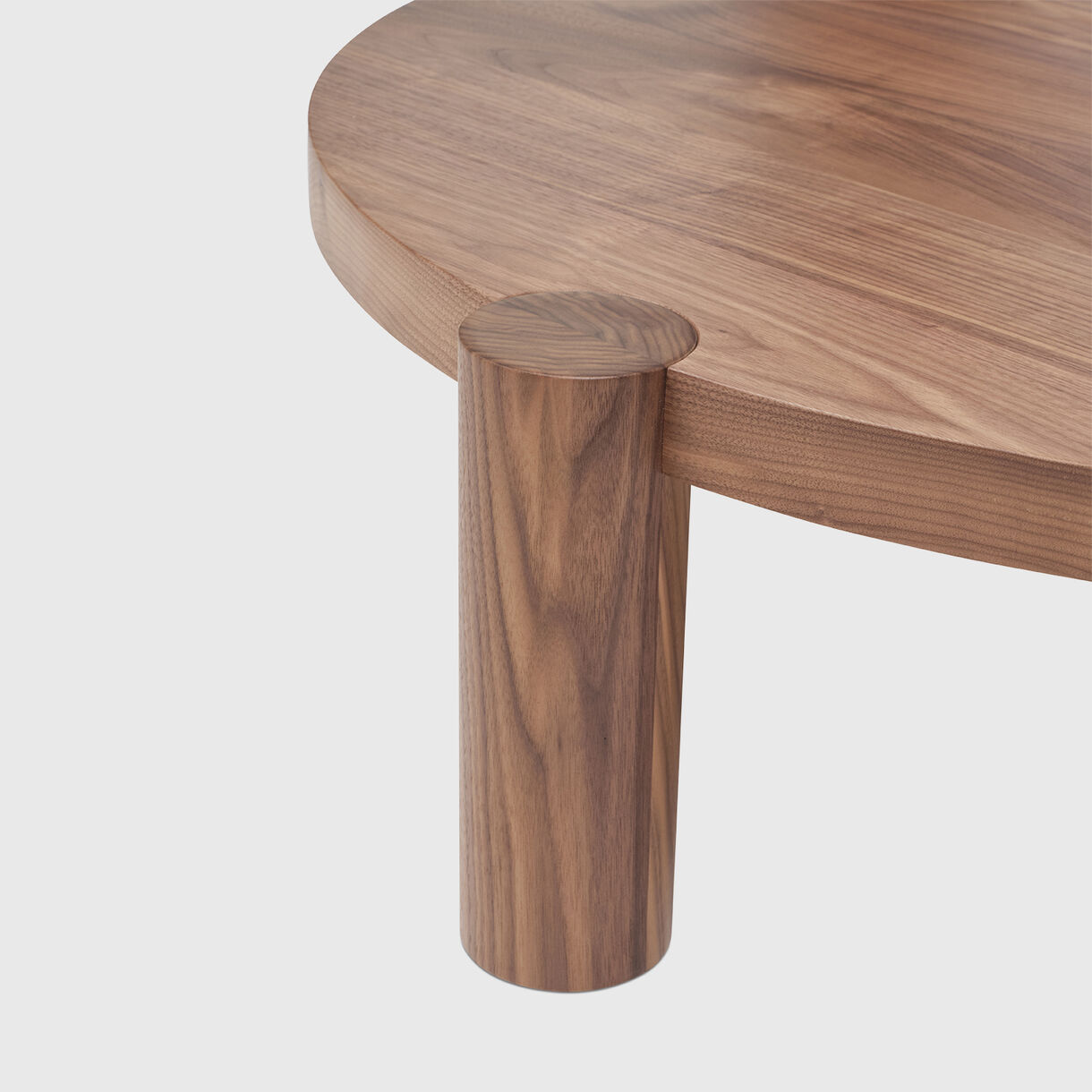 Breadstick Coffee Table, Round, Walnut