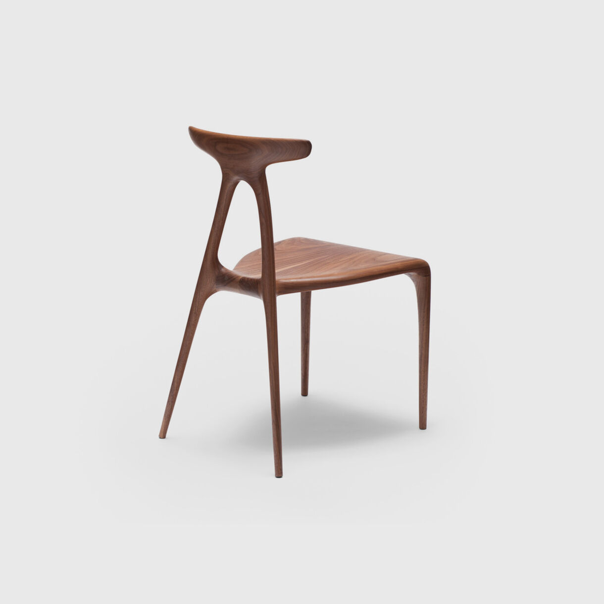 Alpha Chair, Walnut, Back Angled