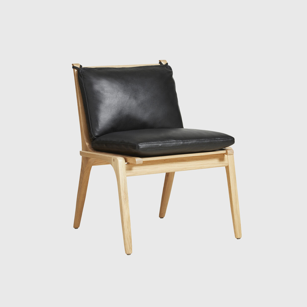 Rén Dining Chair, Oak & Black Leather