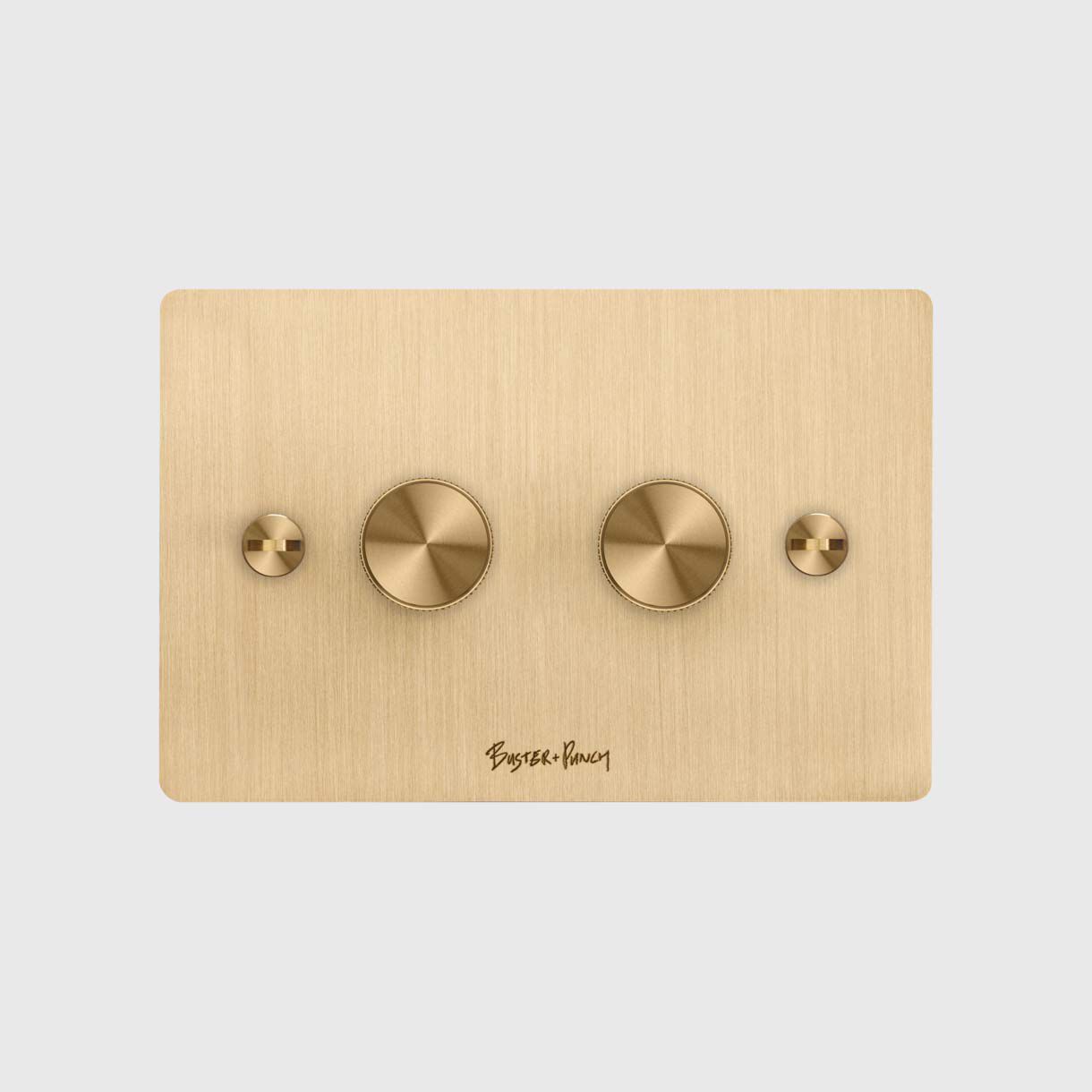 2G Dimmer Switch, Brass