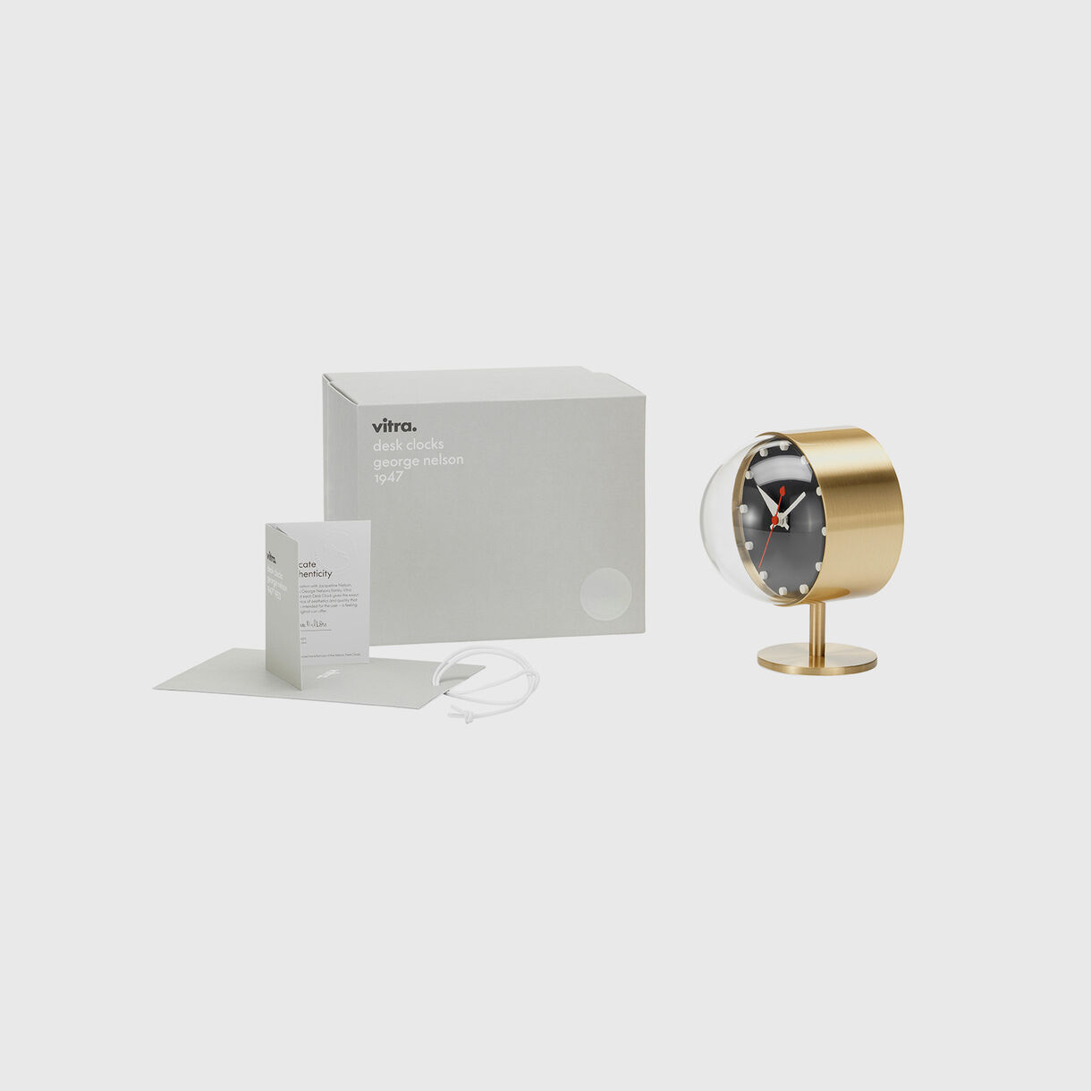 Night Desk Clock, Brass