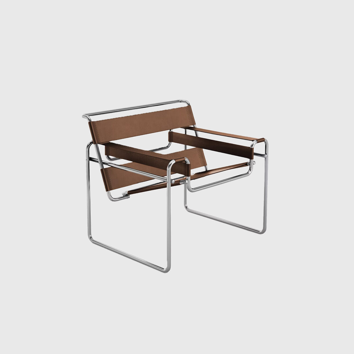 Wassily Chair, Warm Beige Leather, Chrome