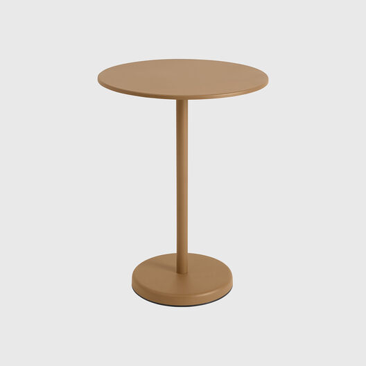 Linear Steel Round Counter Height Table, Burnt Orange