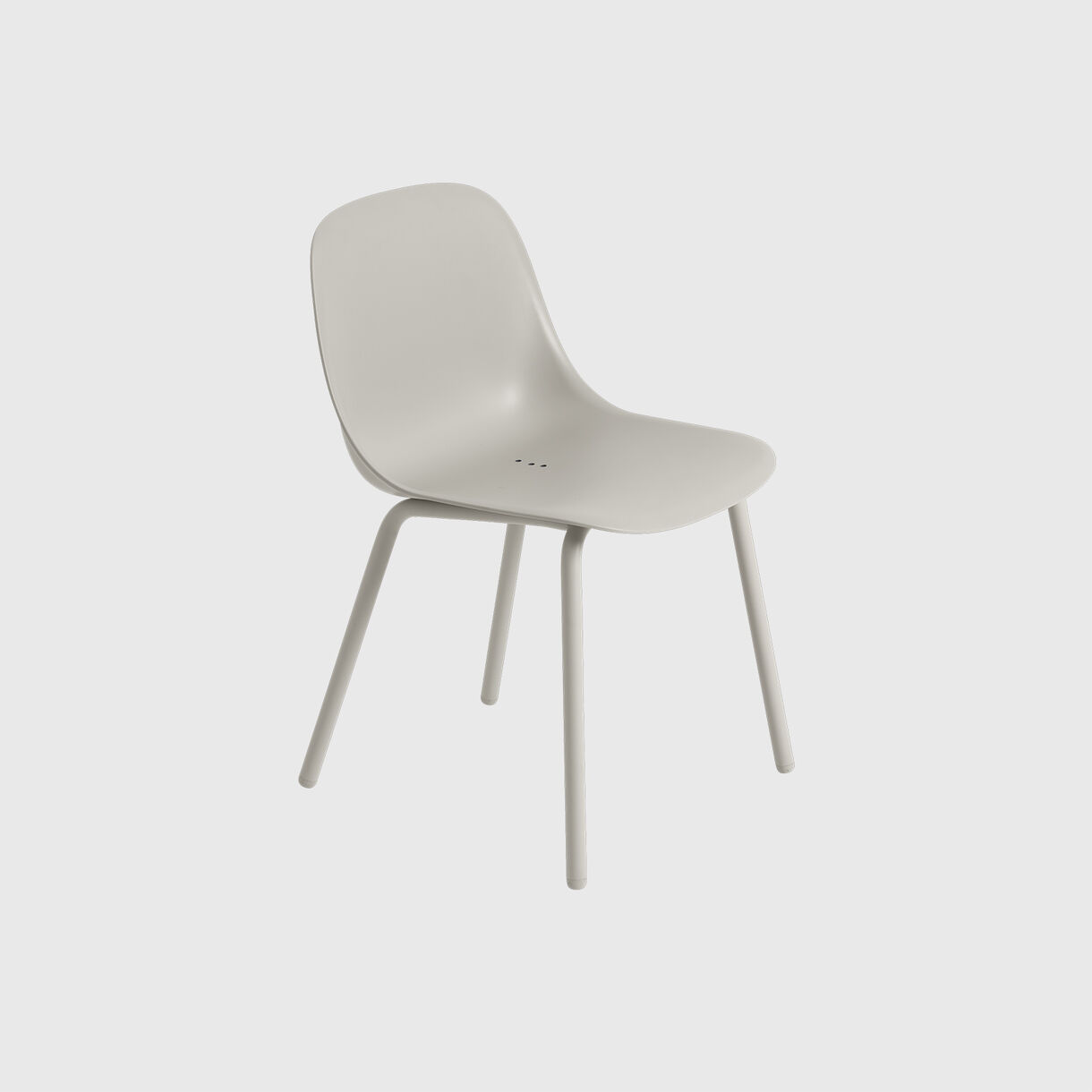 Fiber Outdoor Side Chair, Grey