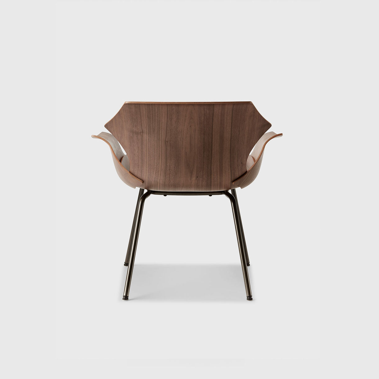 Petal Metal Base Lounge Armchair, Raw Oak