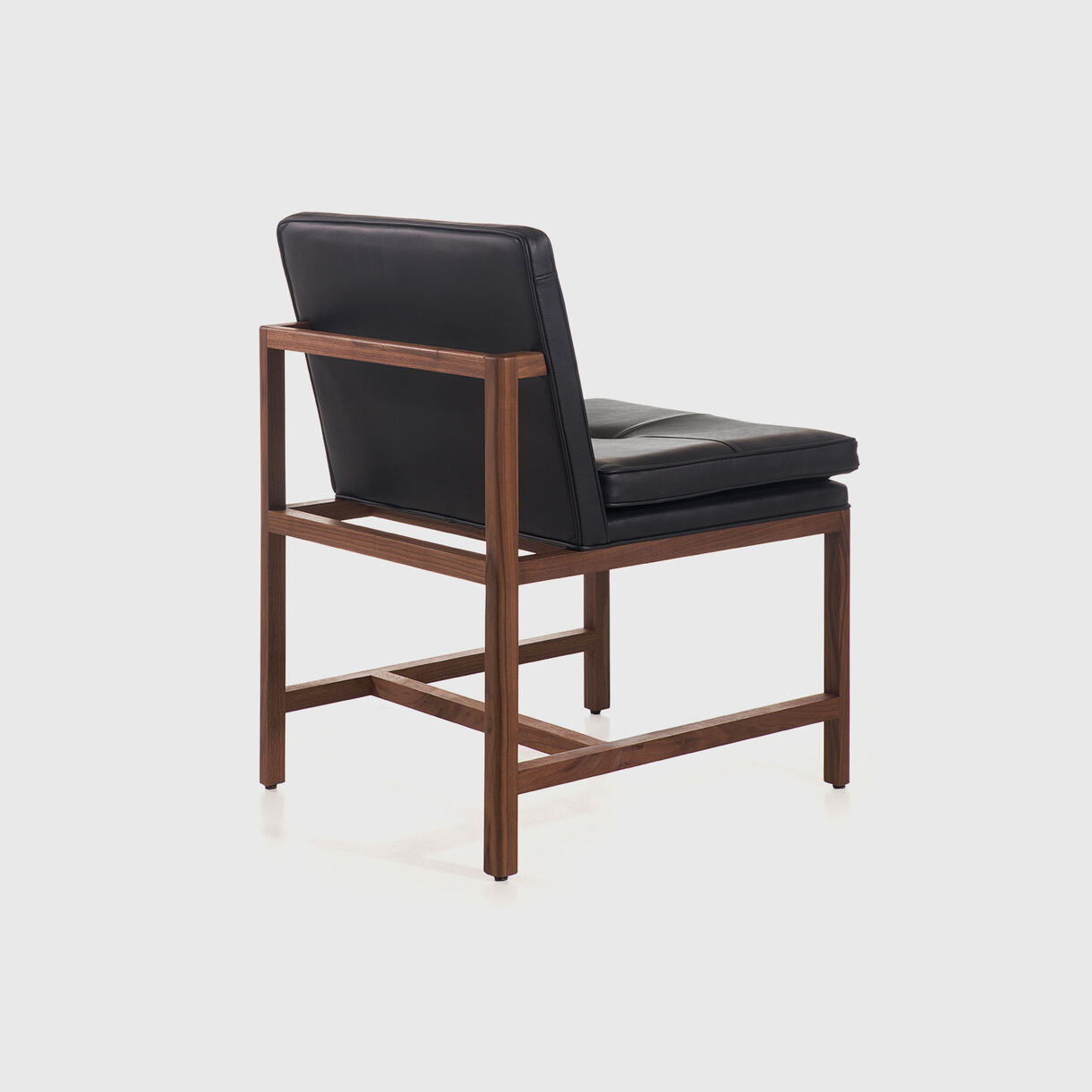 Wood Frame Armless Chair Petit, Walnut (WN), Coach, Black (99999)