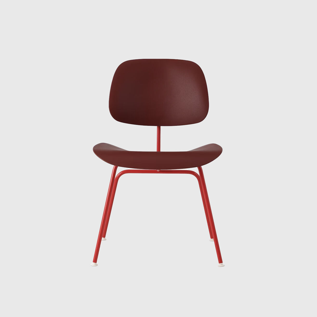 Eames Moulded Plastic Dining Chair, Brick Red, Blaze