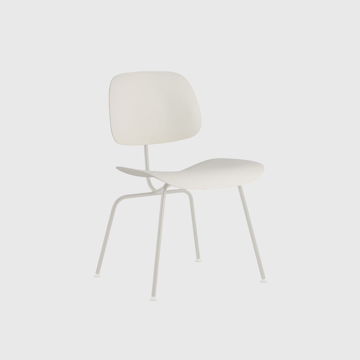 Eames Moulded Plastic Dining Chair, White White