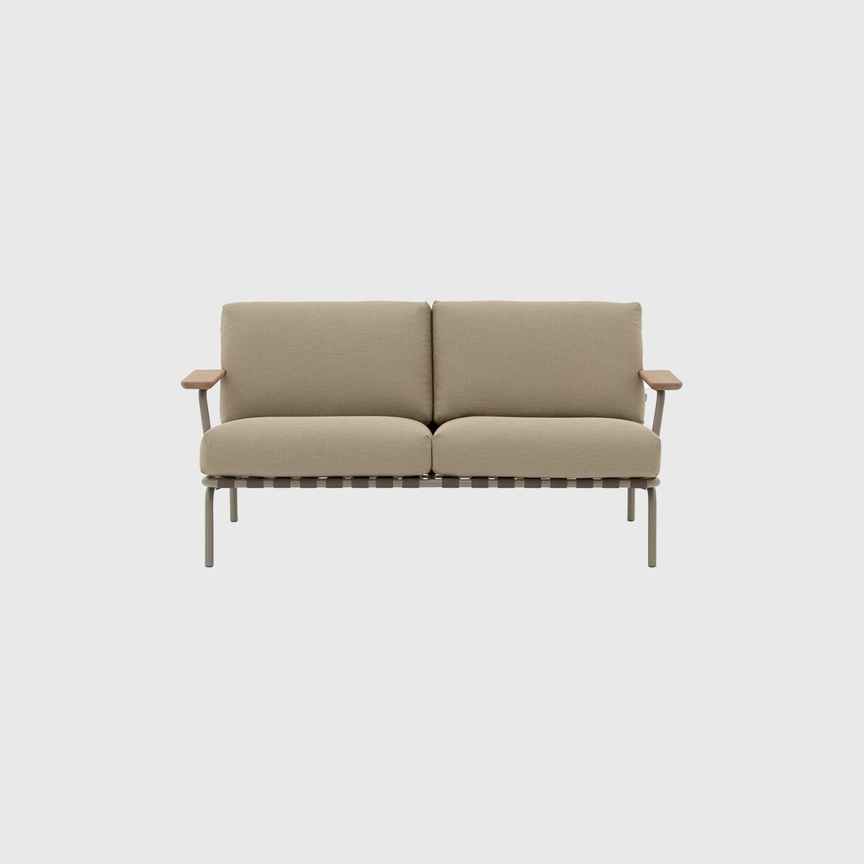 Settle 2 Seater Sofa, Ribbed Weave 5, Taupe