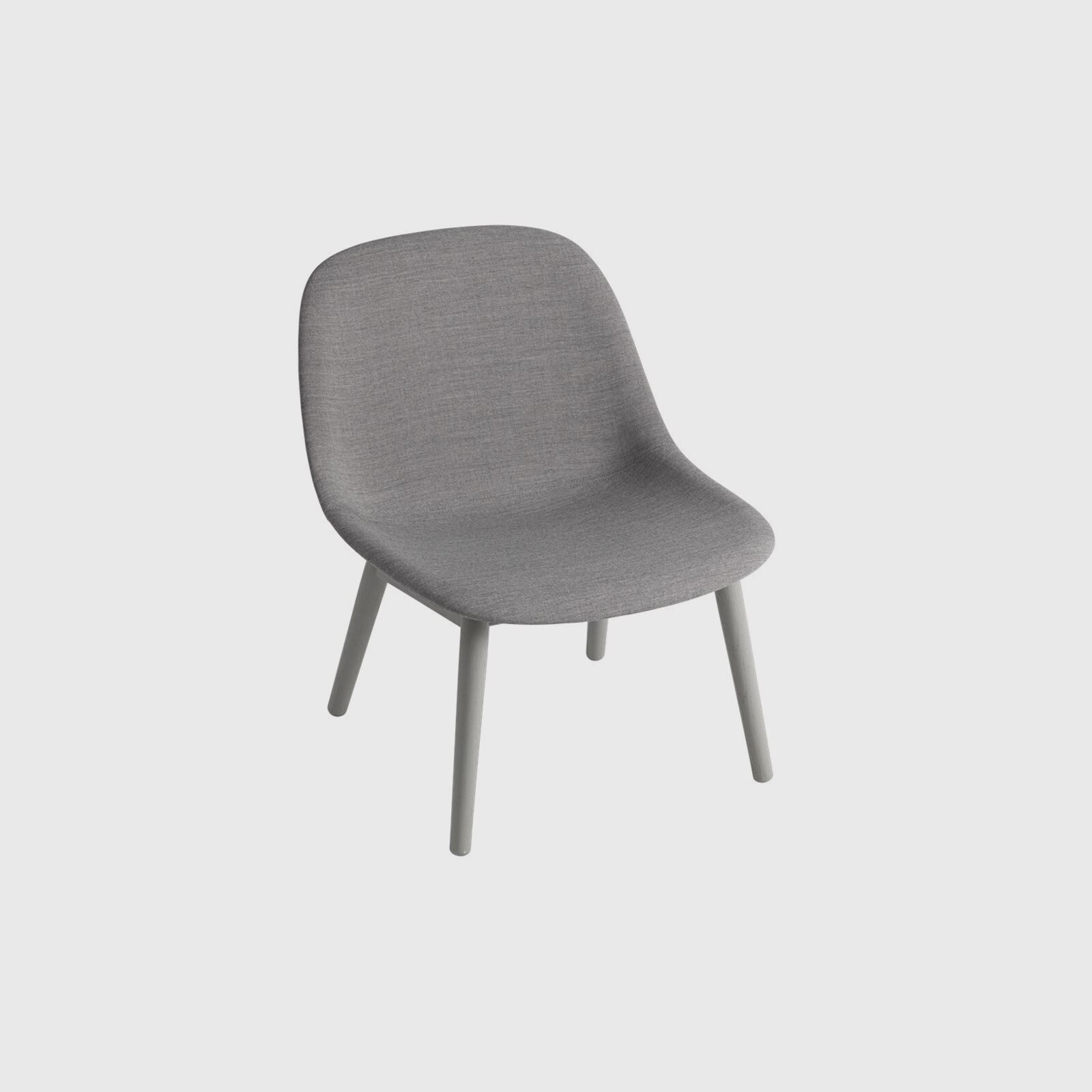 Muuto Fiber Lounge Chair Wood Base Upholstered Living Edge