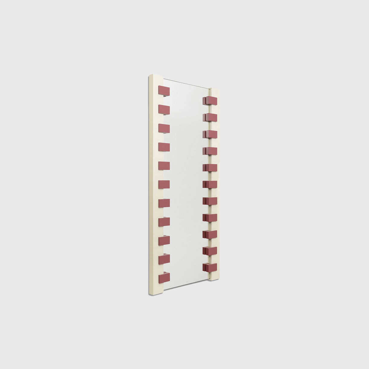 Zip Mirror, Pearl & Cranberry