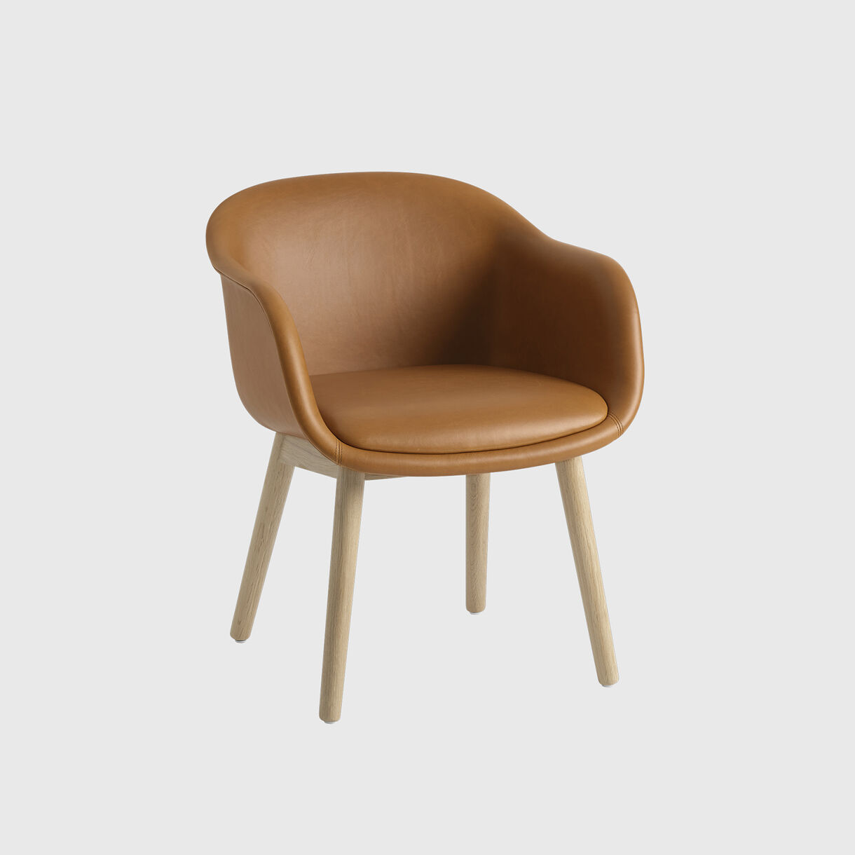 Fiber Conference Armchair, Wood Base