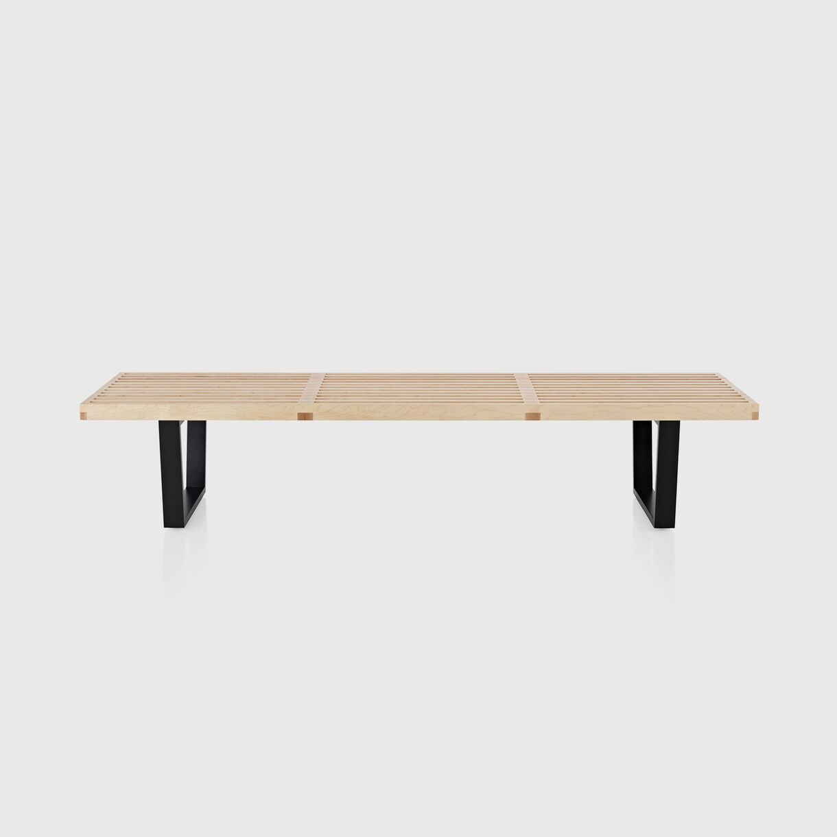 Nelson Platform Bench, 72", Natural Maple & Ebony