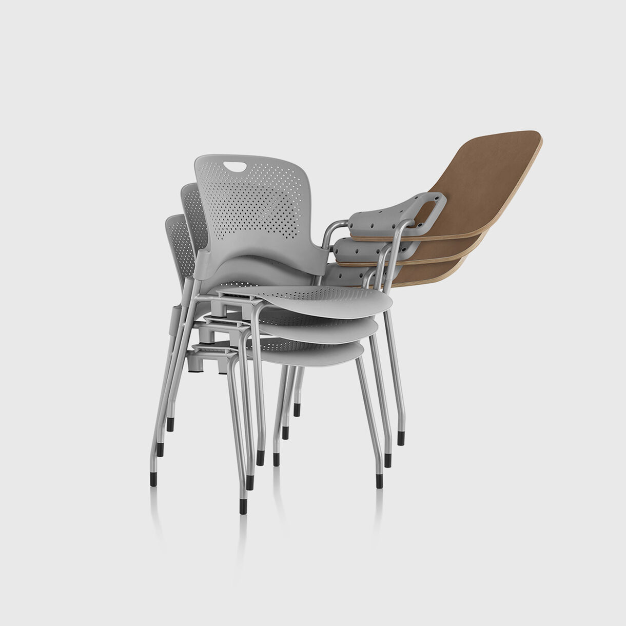 Caper Stacking Chair with Tablet