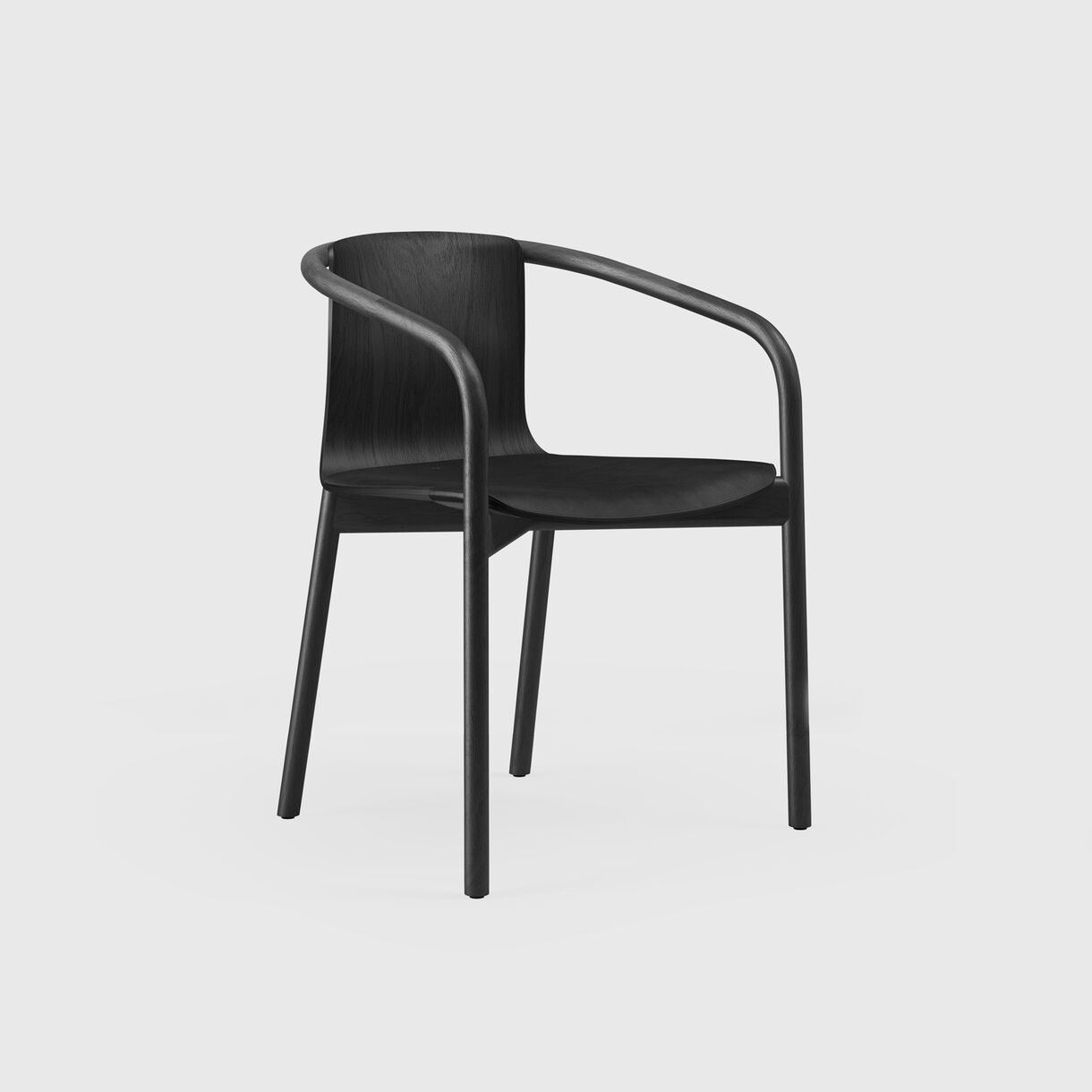 Osuu Chair, Black, Leather pad