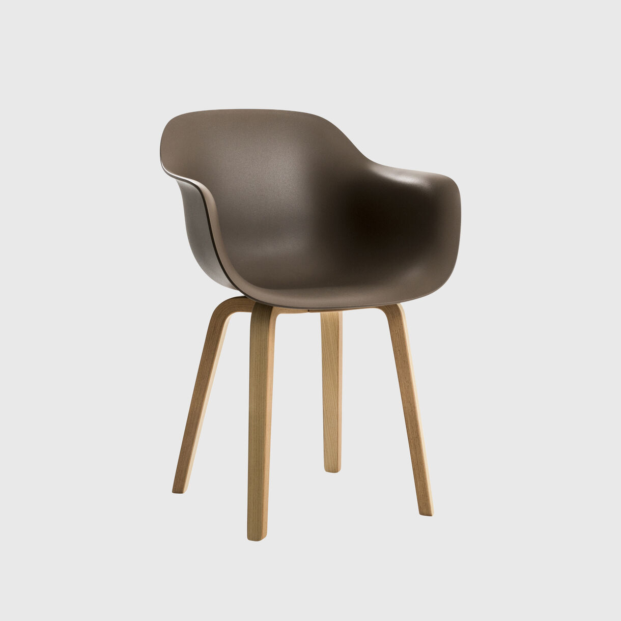 Substance Armchair, Plywood Legs, Grey Beige, Ash Natural