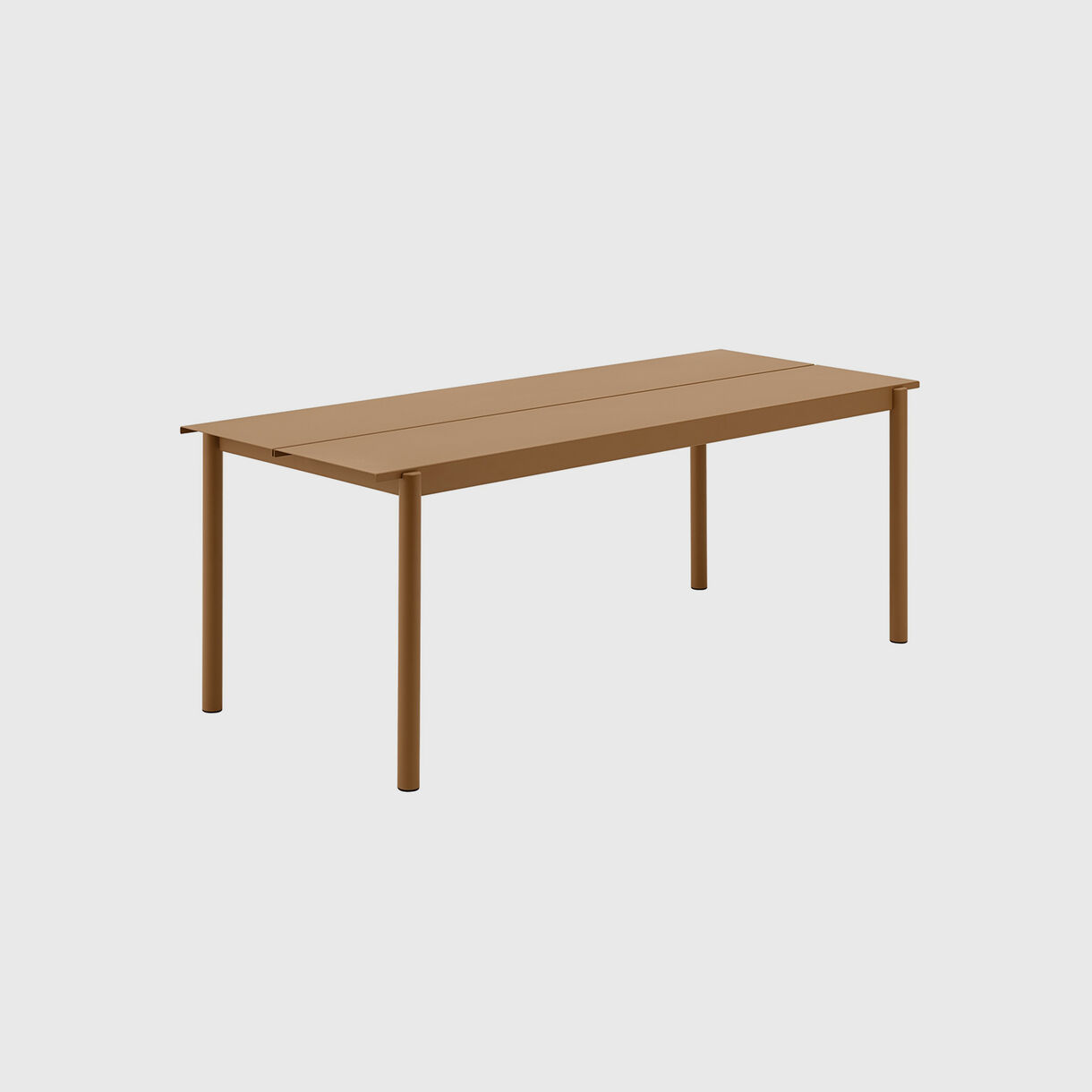 Linear Steel Table Medium, Burnt Orange