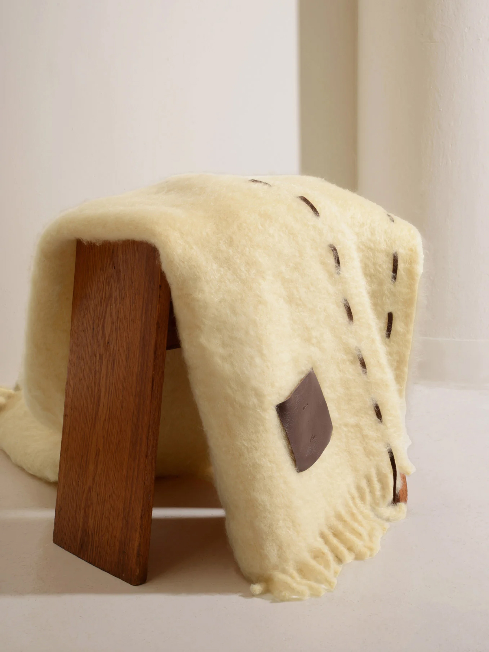 Stitch Blanket in Butter detail by Ready To Hang