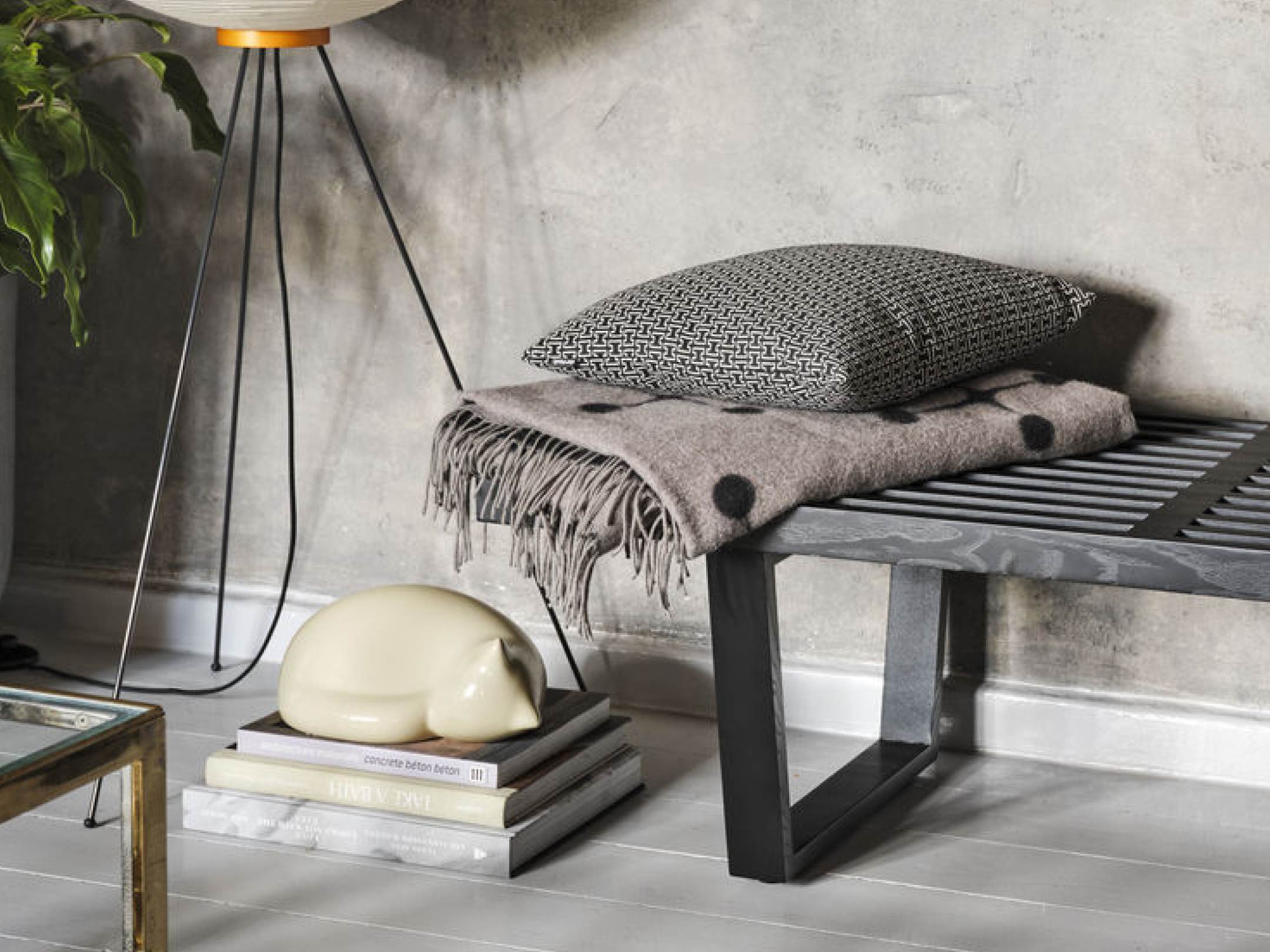 Eames Wool Throw in Taupe by Vitra
