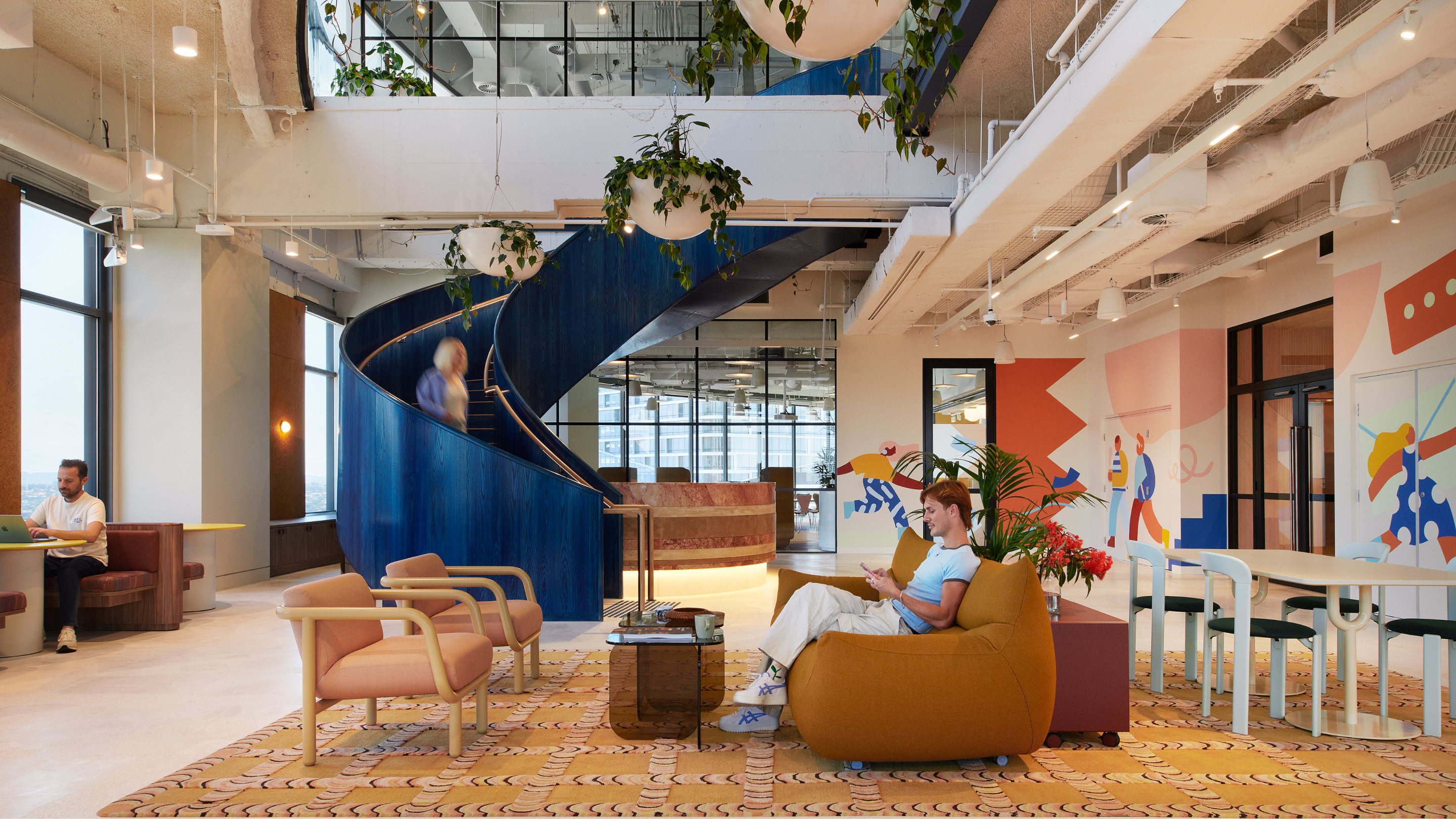 Intuit Workplace interior with colourful workplace design