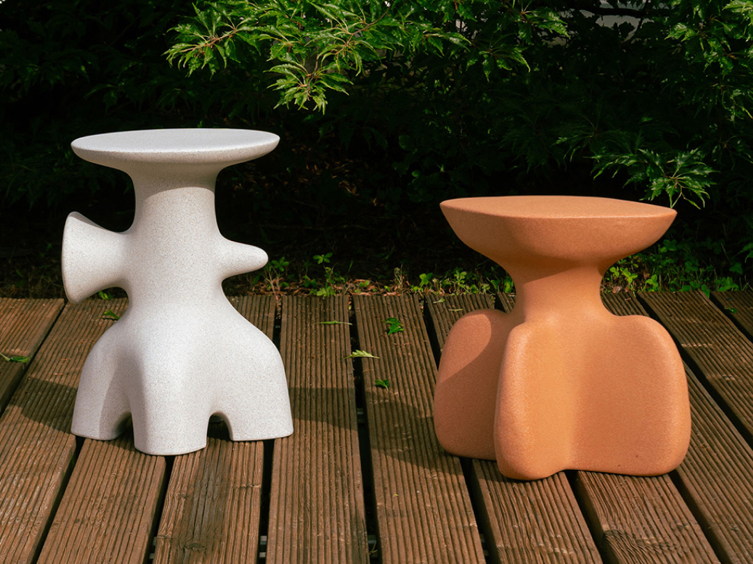 Archeo side table and stool by Jaime Hayón for Magis
