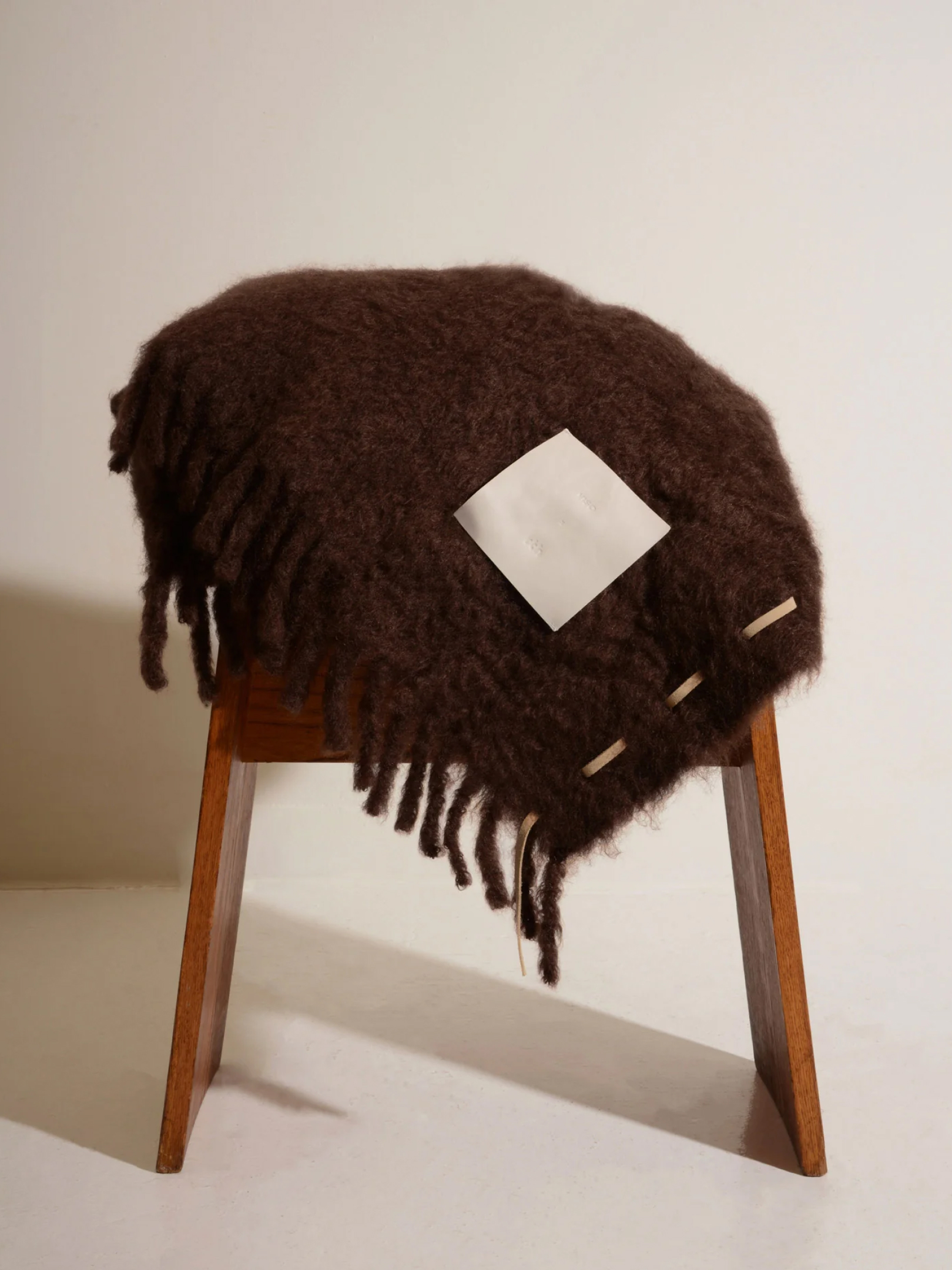 Stitch Blanket in Chocolate detail by Ready To Hang