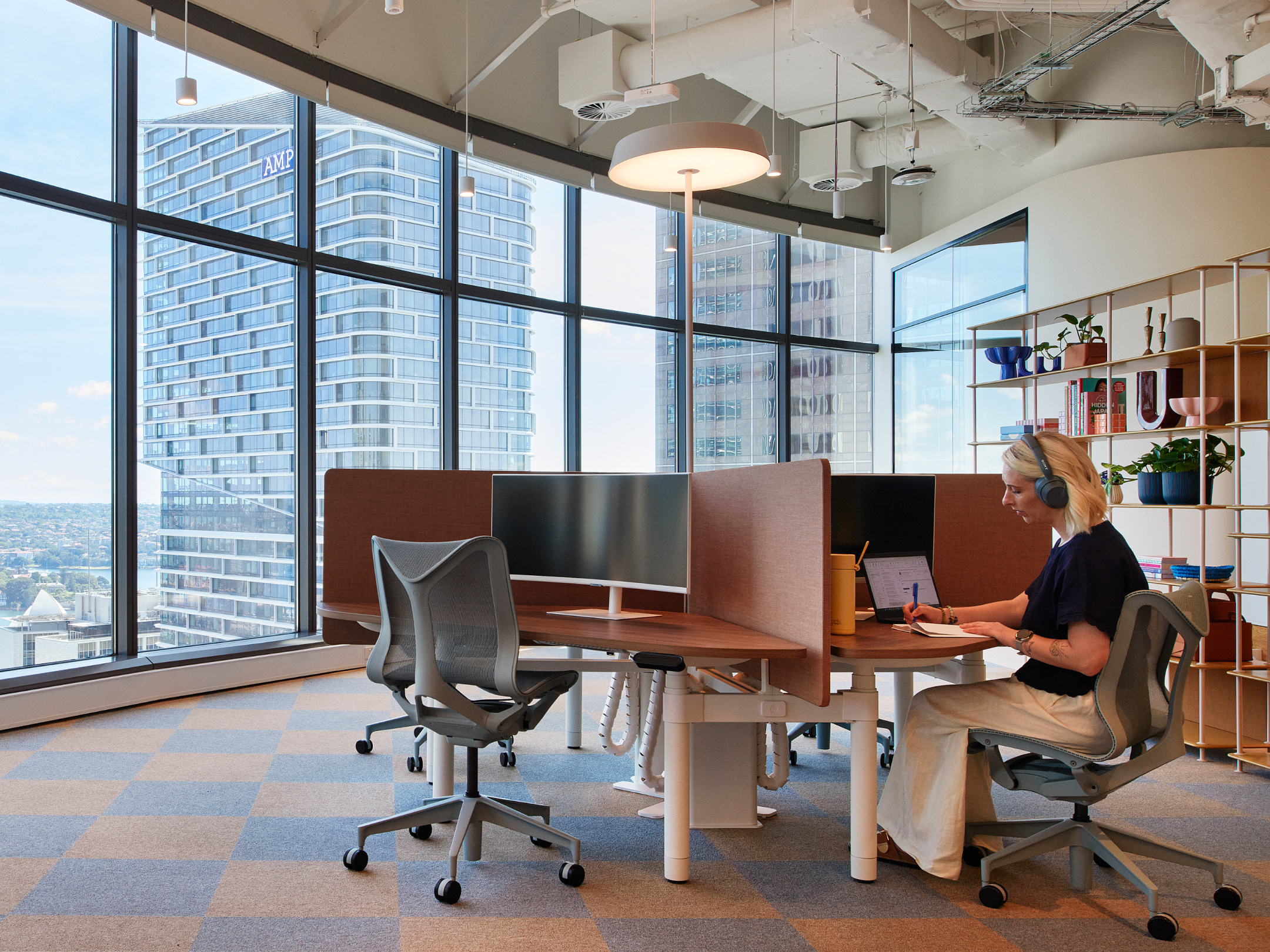 Atlas Office Landscape and Cosm Chair in Glacier