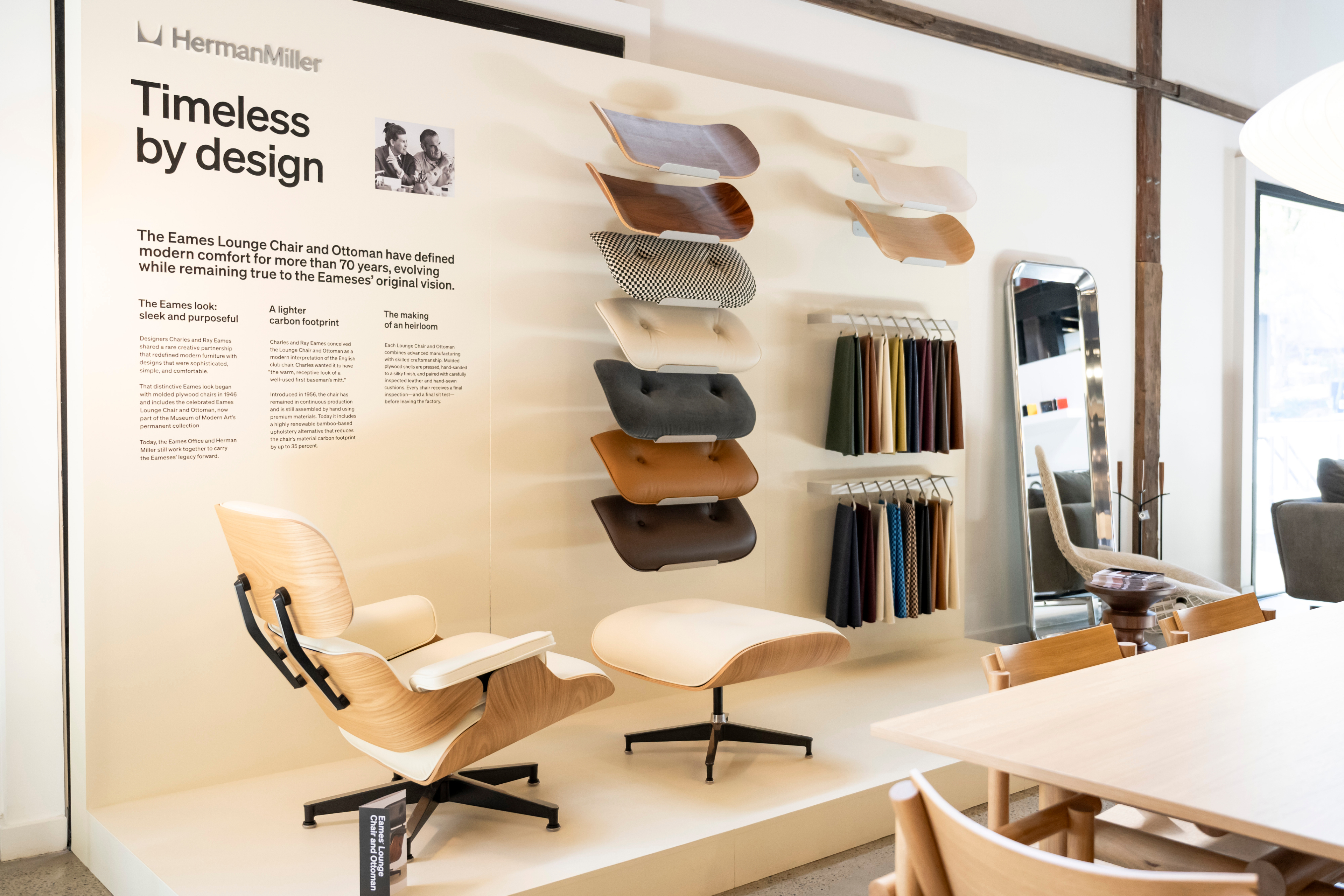 Eames Lounge Chair and Ottoman at the Living Edge Eames Atelier