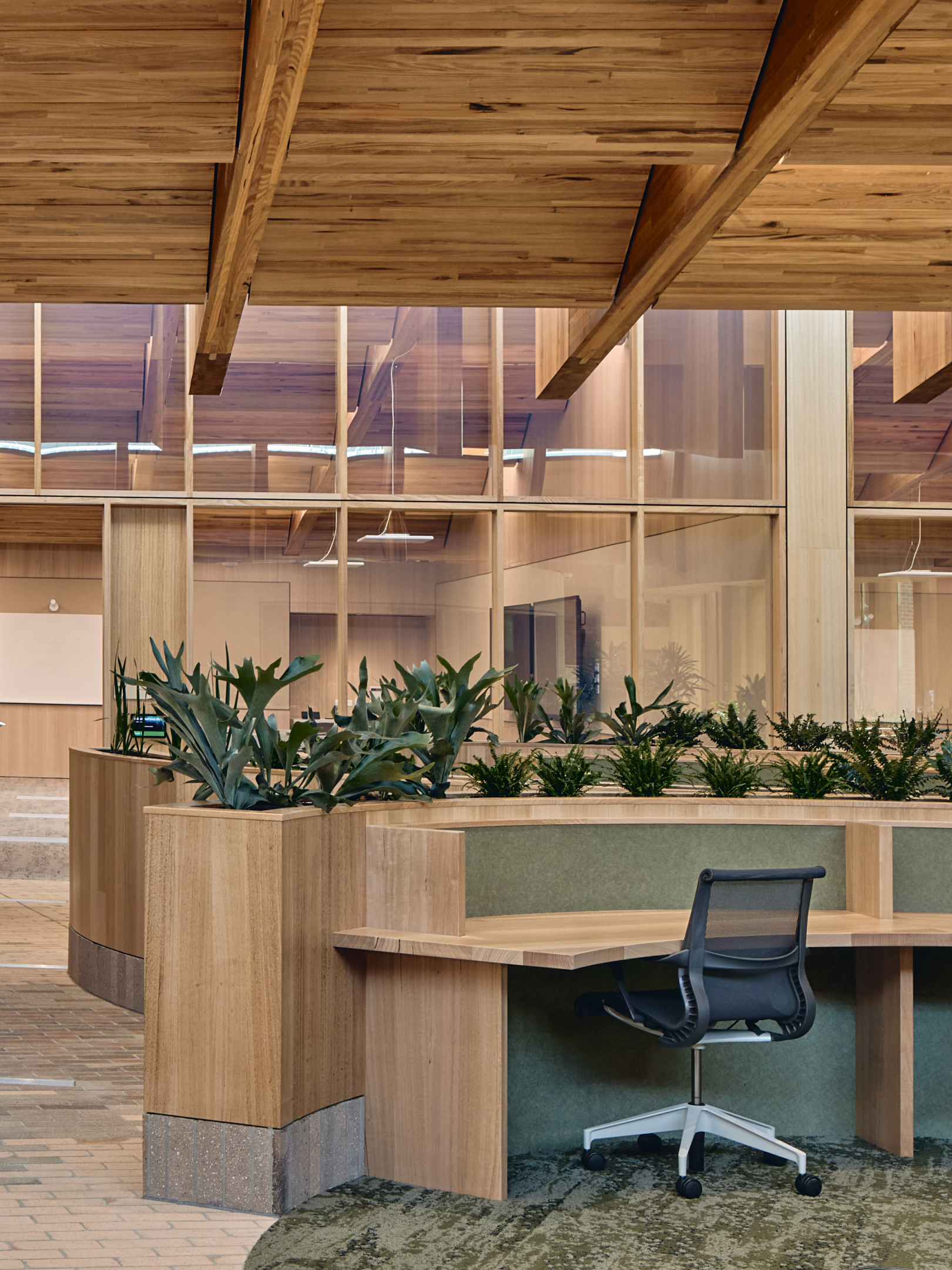 The Forest interior with timber and landscape elements