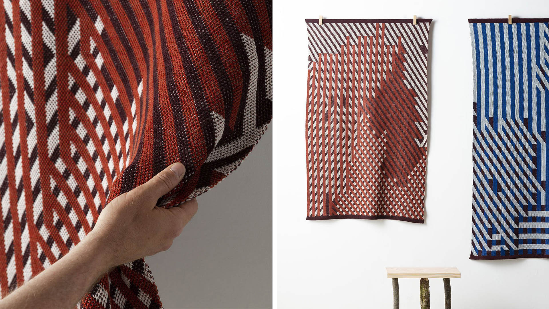 Risk Knit Medium – Red, Burgundy, Beige, Lifestyle