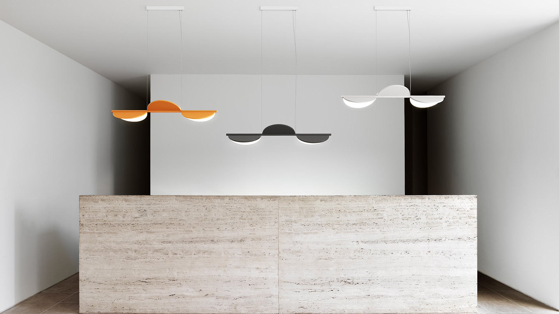 Almendra Linear S3 Suspension Lamp, Lifestyle