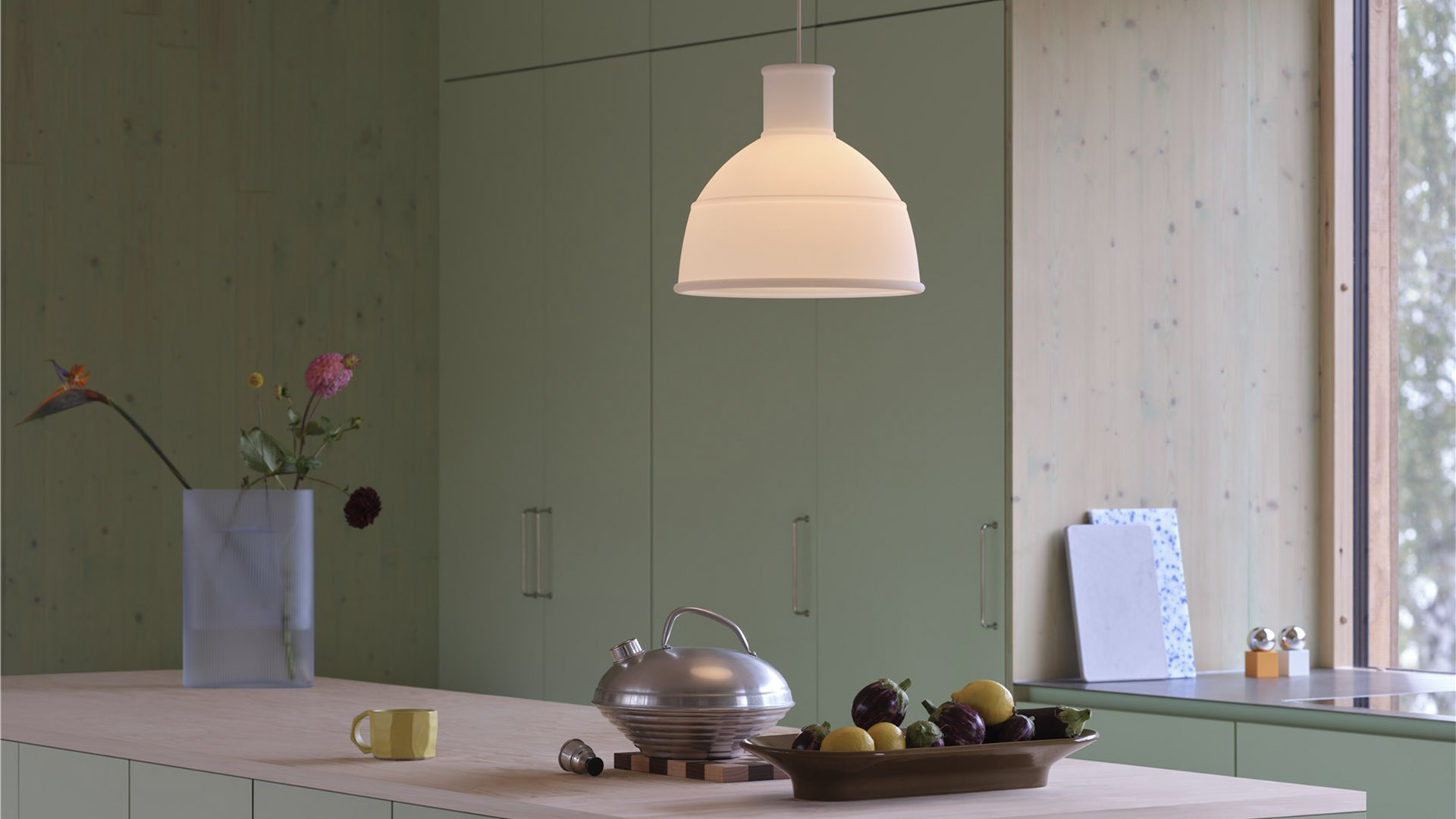 Unfold Pendant Lamp, Translucent White, Lifestyle