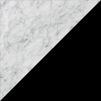 Cararra White Marble & Black