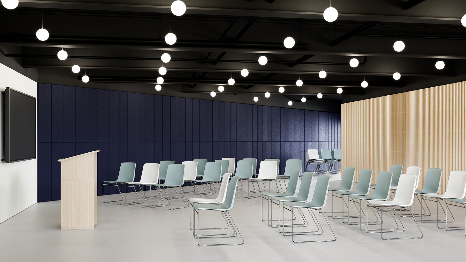 Pronta Stacking Chair, Lifestyle