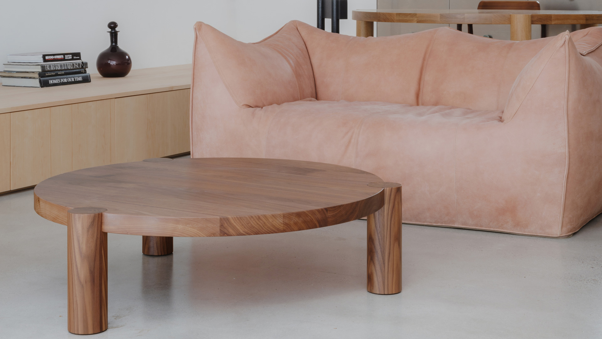 Breadstick Coffee Table, Round, Lifestyle