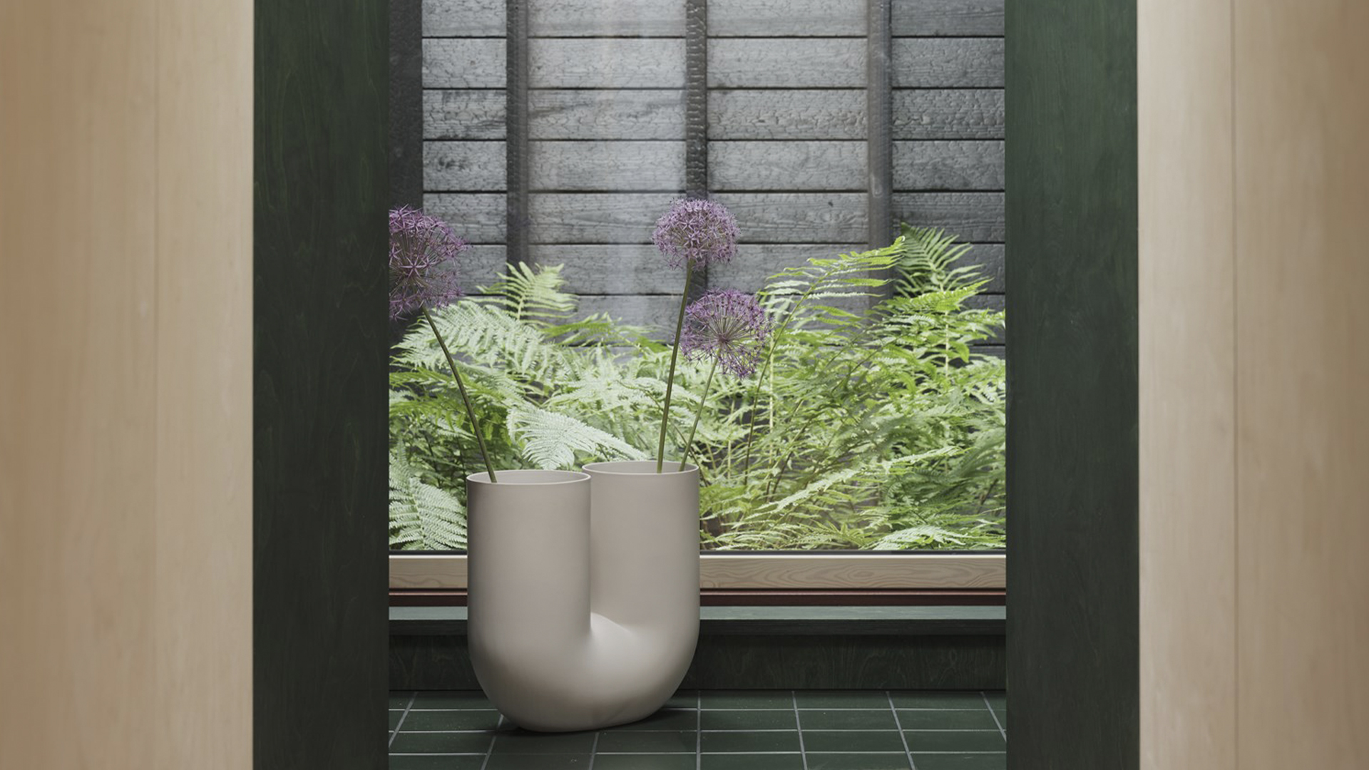 Kink Vase, 39cm, Sand