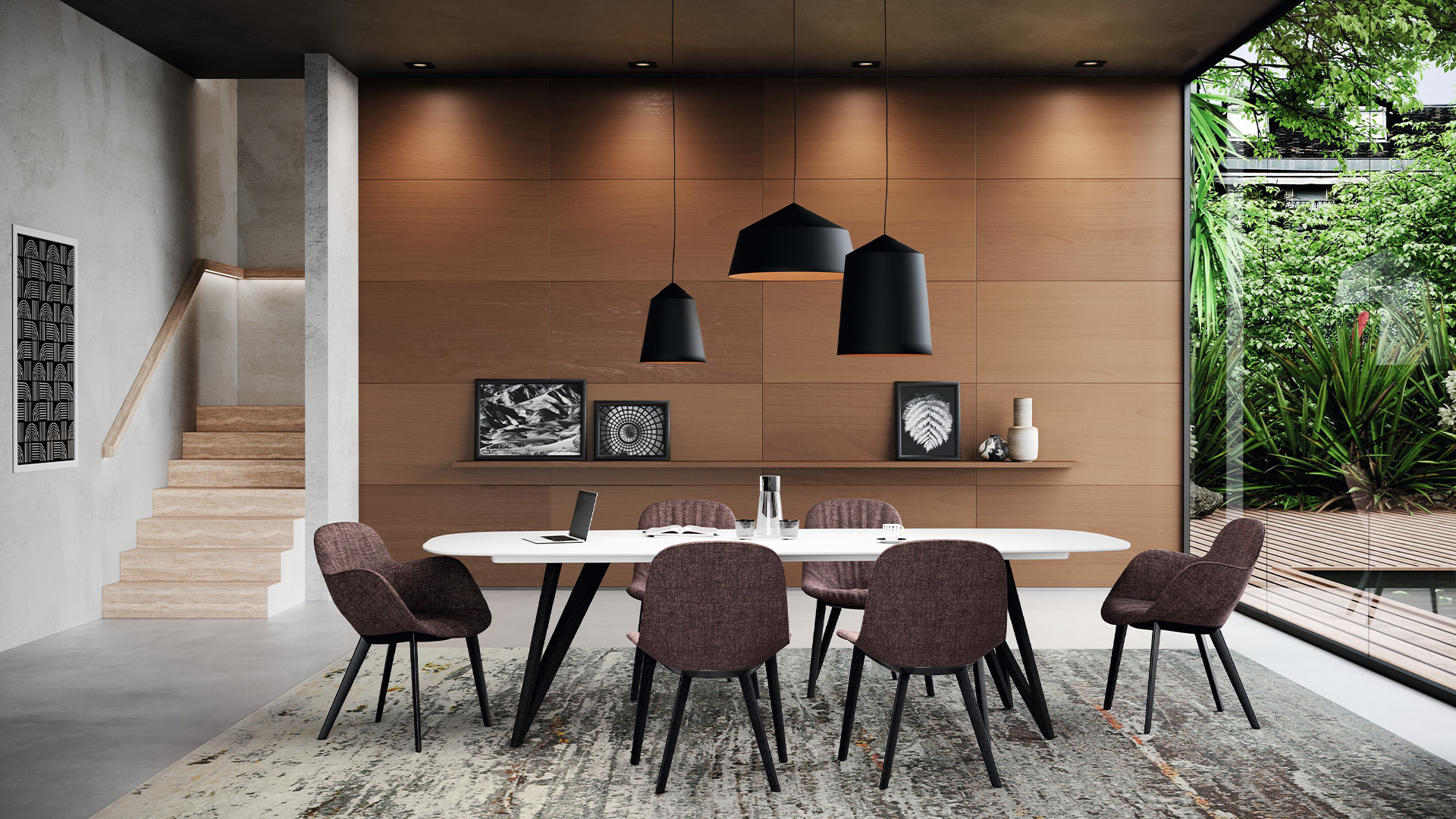 Seito Table, Quartz Top, Lifestyle