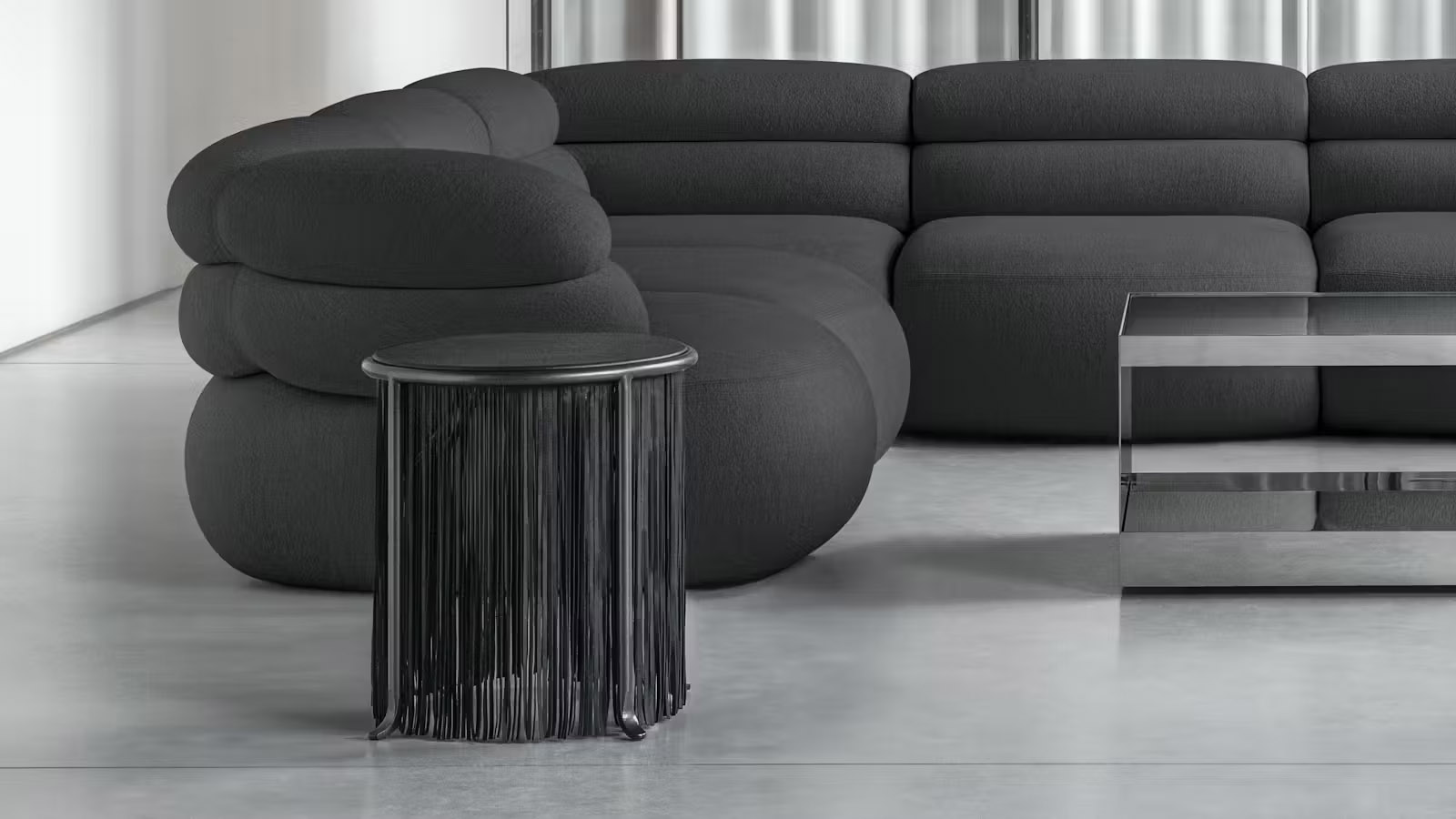 Dozie Kanu Side Table, Black, Lifestyle