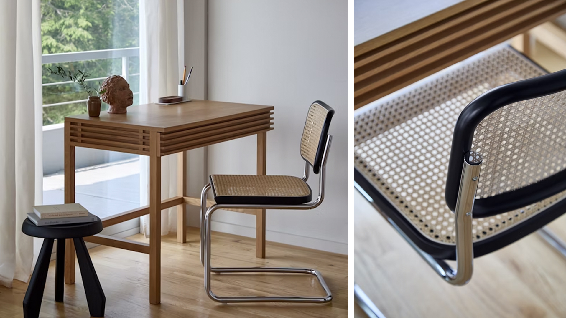 Cesca Side Chair, Ebonized Beech, Lifestyle