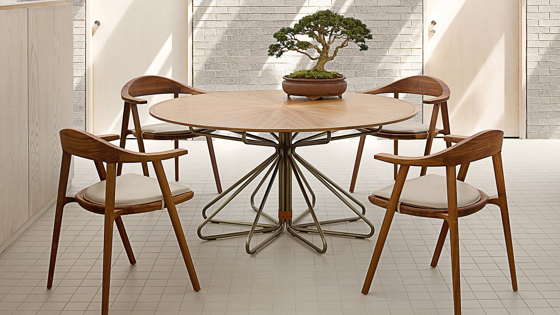 Mantis Chair, Geometric Dining Table, Lifestyle