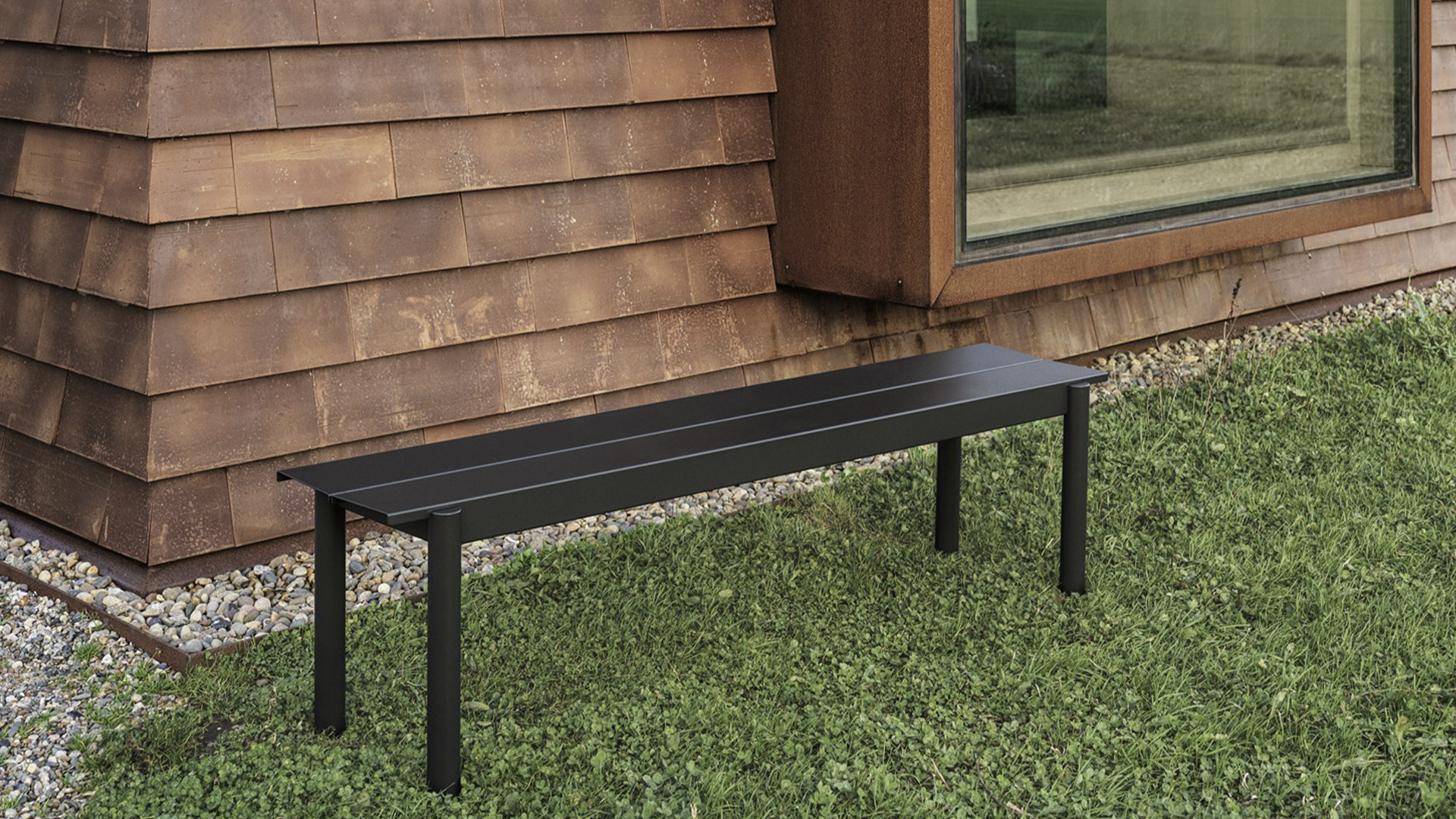 Linear Steel Bench, Lifestyle