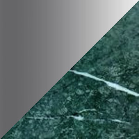 Stainless Steel & Green Marble