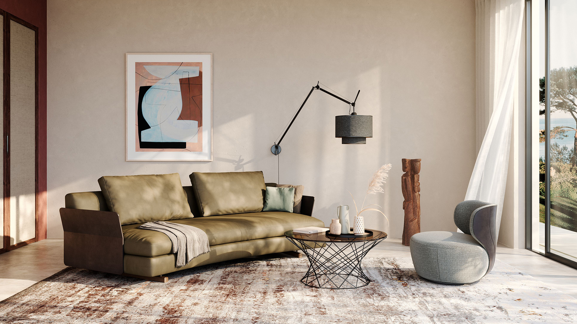 Tama Living Sofa & Bao Armchair, Lifestyle
