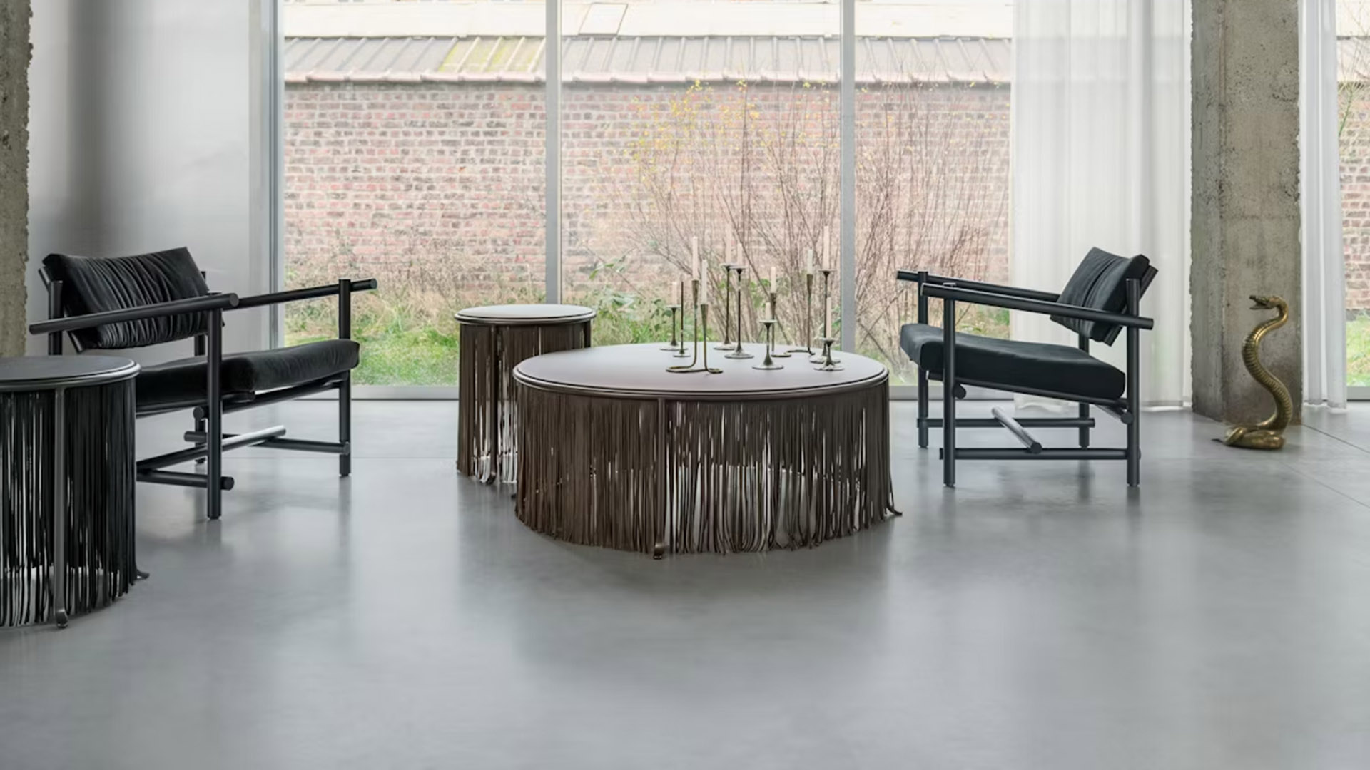 Dozie Kanu Coffee Table, Dark Bronze, Lifestyle