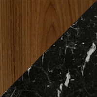 Walnut & Black Marble