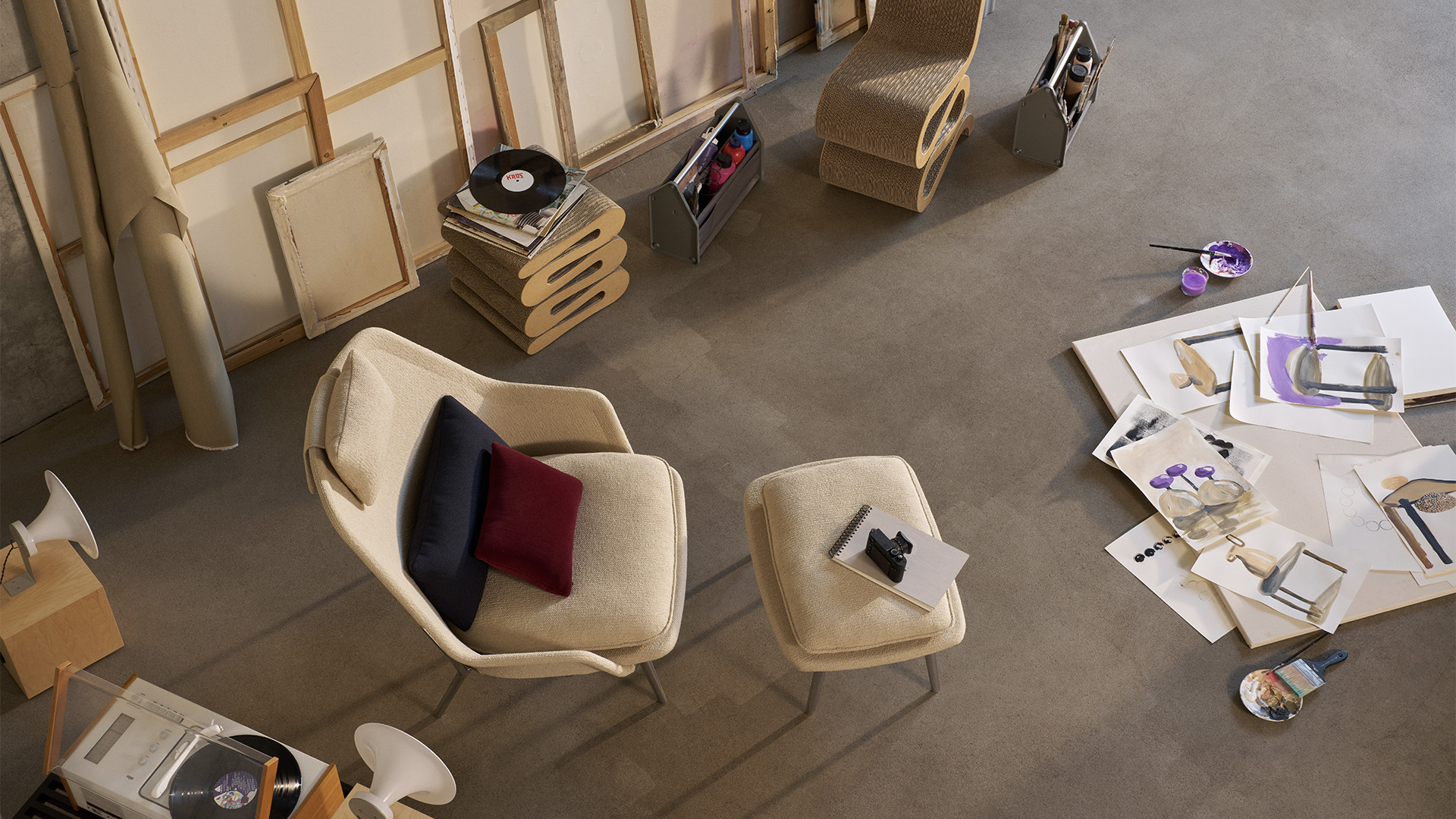 Slow Chair & Ottoman, Lifestyle